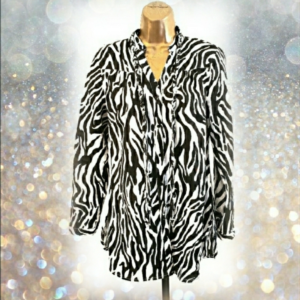 CAROLE LITTLE ZEBRA TOP